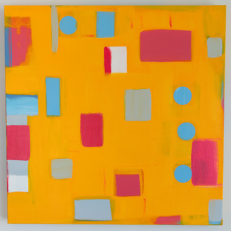 RATTLE, 24x24 acrylic on stretched canvas