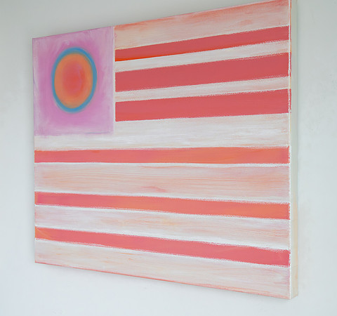 PLEDGE, 30x24, acrylic with oil stick on stretched cotton canvas