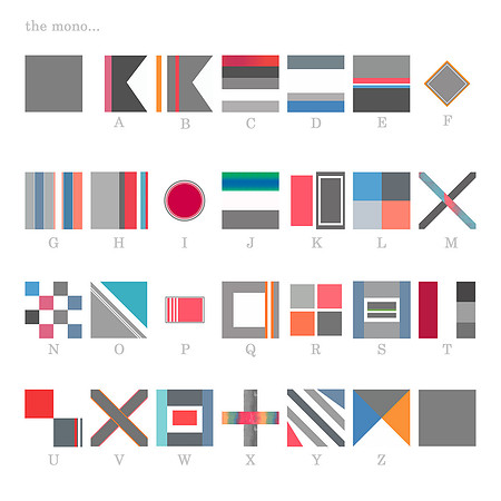 26 letter MONO alphabet