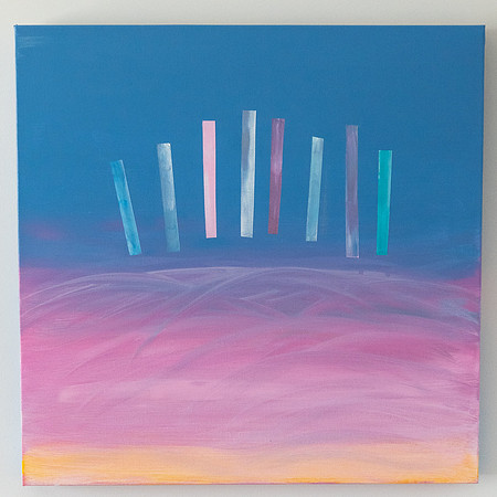 TRACE, 24x24 acrylic on stretched cotton canvas